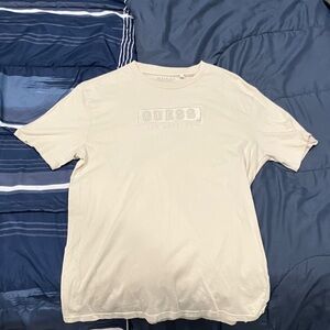 GUESS Men's Beige Short Sleeve Tee